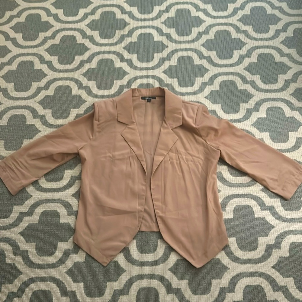 Tan light weight shirt dress jacket by bloom